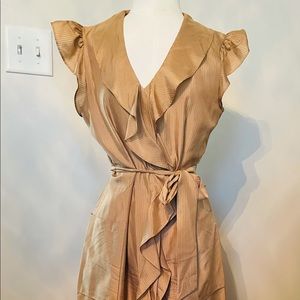 Super chic beige ruffle dress